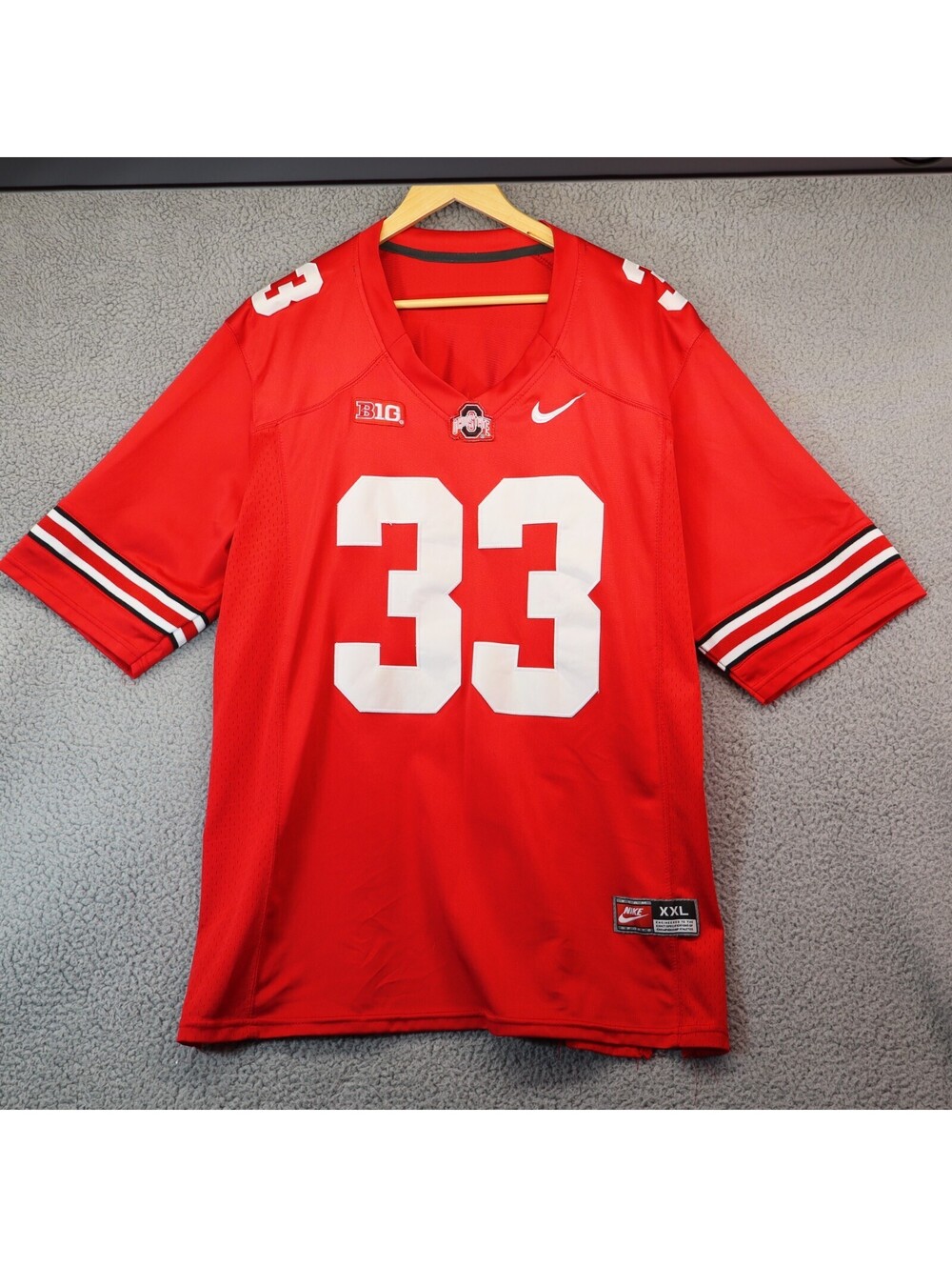 Ohio State Buckeyes Jersey Men 2XL Nike #33 B10 Laurinaitis
